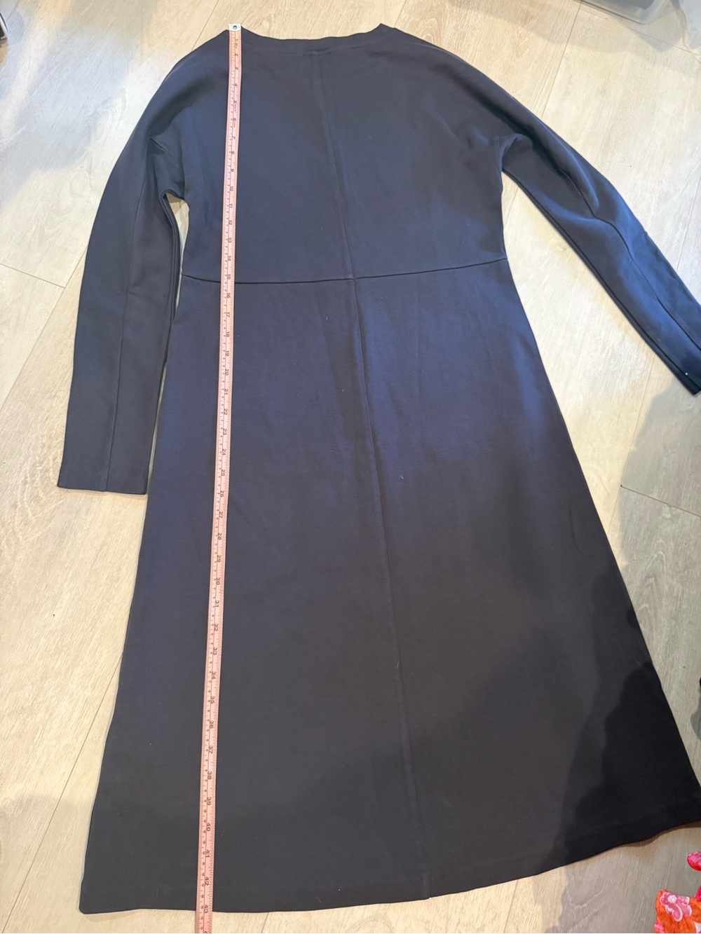 COS Navy Long-Sleeve A-Line Dress
